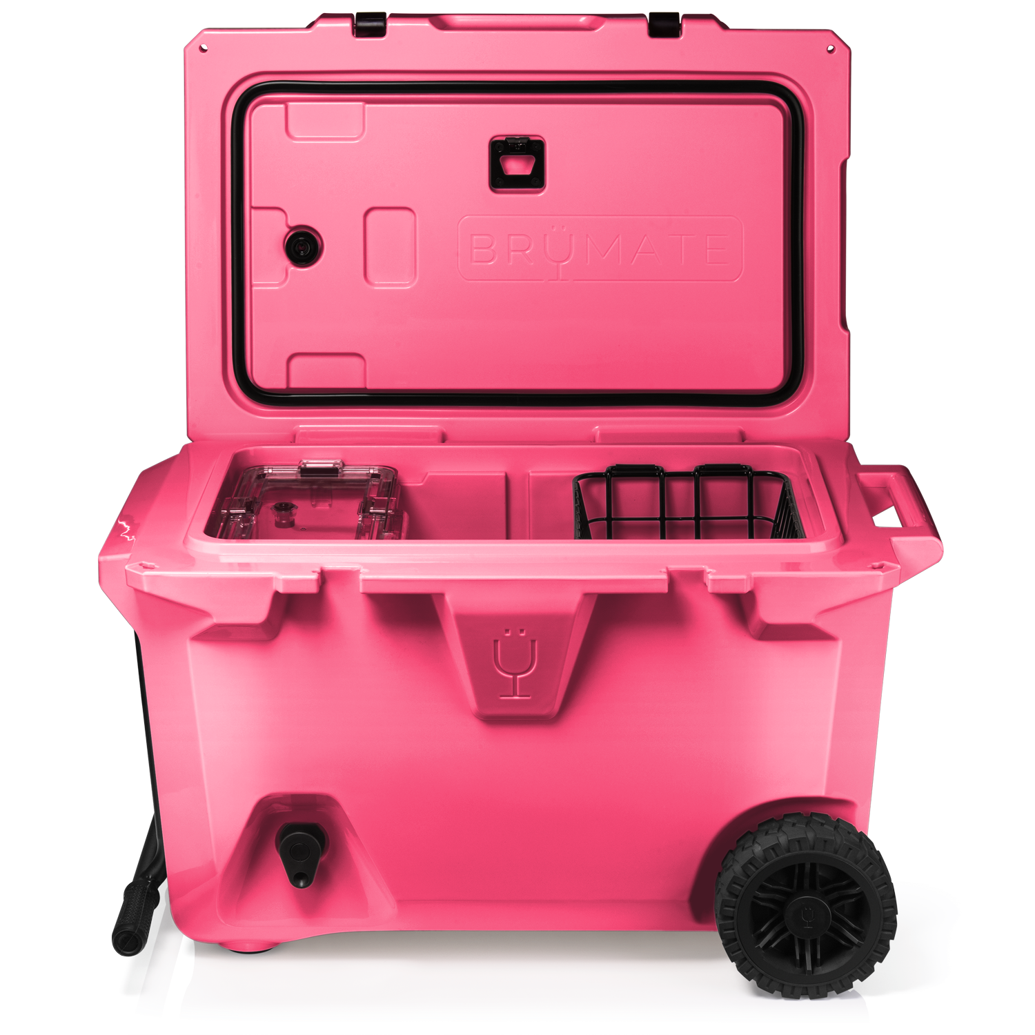 BrüTank 55-Quart Rolling Cooler | Neon Pink - Image 6