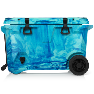 BrüTank 55-Quart Rolling Cooler | Ocean Swirl