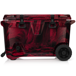 BrüTank 55-Quart Rolling Cooler | Red & Black Swirl