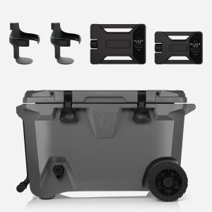BrüTank 55-Quart Double Drink Holder Cooler Bundle | Charcoal
