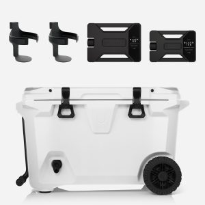 BrüTank 55-Quart Double Drink Holder Cooler Bundle | Ice White