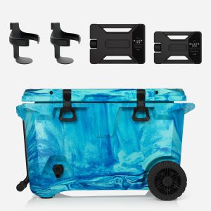 BrüTank 55-Quart Double Drink Holder Cooler Bundle | Ocean Swirl